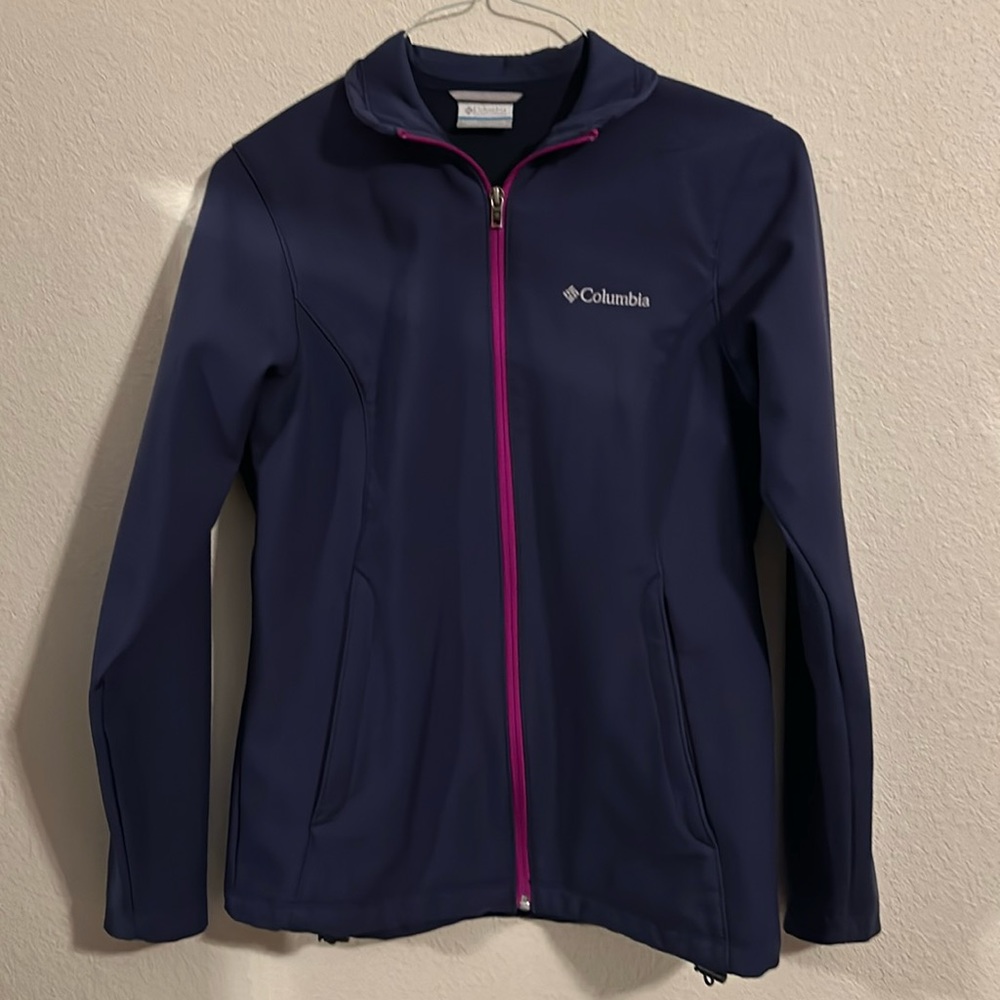 Purple zip Columbia jacket